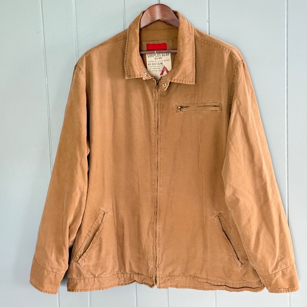 Vtg Old Navy Surplus Gear Canvas Chore Field Military Jacket XXL Gorpcore Y2K 05